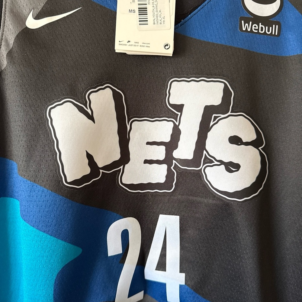 Nike Nets Jersey in Black and Blue - Picture 2 of 6
